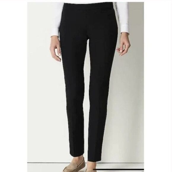 J. Jill Precision Stretch Slim Leg Pants Women's Plus Size 14 Black Mid Rise Zip - Picture 2 of 11